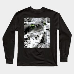 Frog Black and White Spray Paint Wall Long Sleeve T-Shirt